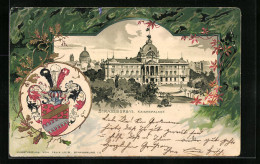 Lithographie Strassburg, Darstellung Vom Kaiserpalast, Armoiries  - Altri & Non Classificati