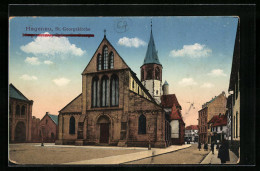 CPA Hagenau, St. Georgskirche,  Vue De Des Passants  - Sonstige & Ohne Zuordnung