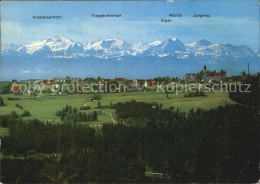 72567524 Hoechenschwand Fliegeraufnahme Mit Eiger Moench Jungfrau Hoechenschwand - Höchenschwand