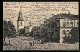 CPA Maizières Bei Vic /Lothringen, L'Église Et Schulhaus  - Autres & Non Classés