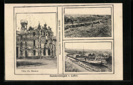 CPA Gunderchingen, Villa Ch. Masson, Massonsche Steinbrücke Et Bateaux  - Autres & Non Classés