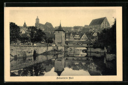 AK Schwäbisch Hall, Flusspartie Mit Brücke  - Schwaebisch Hall
