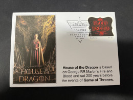 19-5-2024 (5 Z 32) Australia - House Of The Dragon (new Stamp Release 16-4-2024) Games Of Thrones Movies - Kino