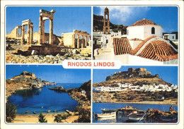 72567006 Lindos Lindo Hafen Strand Felsen Lindos Lindo - Griechenland