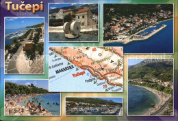 72566650 Tucepi Fliegeraufnahme Strand Hafen Croatia - Croatie