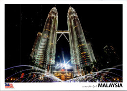 1895-2024 (5 Z 33) Malaysia (posted To Australia) Petronis Towers At Night - Malesia