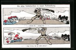 Künstler-AK Meggendorfer Blätter Nr. 21: Einmal Hin, Einmal Her...  - Guerre 1914-18