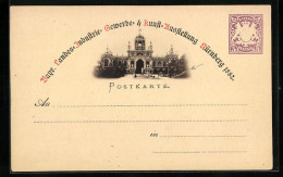 AK Nürnberg, Bayerische Landes-Industrie-Gewerbe Und Kunst-Ausstellung 1882, Eingang, Ganzsache  - Tentoonstellingen