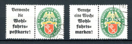 Deutsches Reich Zusammendrucke W 34 + W 35 Gestempelt #JM020 - Zusammendrucke