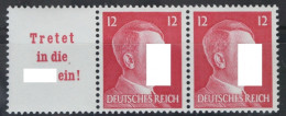 Deutsches Reich Zd W157 Postfrisch Zusammendruck Ungefaltet #VG665 - Se-Tenant