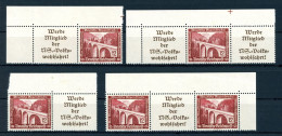 Deutsches Reich Zusammendrucke W 111-114 Postfrisch Falz Im OR #JM036 - Zusammendrucke