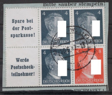 Deutsches Reich Zd W151, W152 Und S278 Gestempelt #VG777 - Zusammendrucke