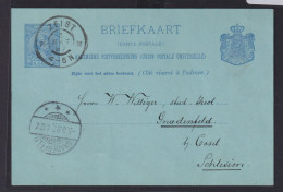 Niederlande Ganzsache 5c Königin Wilhelmina Zeist Gnadenfeld Bei Cosel Schlesien - Lettres & Documents