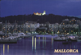 72565414 Mallorca Hafen Und Burg Bei Nacht Spanien - Autres & Non Classés