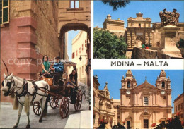 72564650 Mdina Malta Kirche Pferdekutsche Mdina Malta - Malte