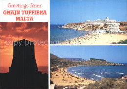72564648 Ghajn Tuffieha Strandpartien Und Turm Ghajn Tuffieha - Malta