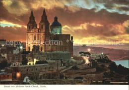 72564640 Mellieha Church With Sunset Mellieha - Malta