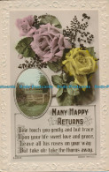 R006505 Greeting Postcard. Many Happy Returns. Roses. Rotary. RP. 1920 - Monde