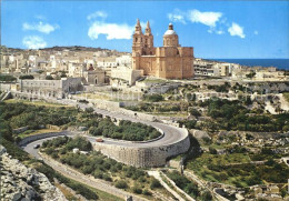 72564625 Mellieha Mit Kirche Fliegeraufnahme Malta - Malta