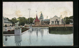 AK Zwickau, Gewerbe - Und Industrie-Ausstellung 1906, Karte Nr. 20, Teich-Cafe Auf Dem Ausstellungsgelände  - Exhibitions