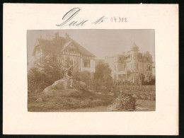 Fotografie Brück & Sohn Meissen, Ansicht Dux, Am Denkmal Walters Von Der Vogelweide In Den Anlagen  - Places