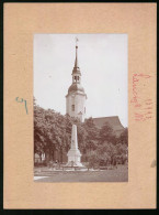Fotografie Brück & Sohn Meissen, Ansicht Lausigk, Blick Auf Ds Kriegerdenkmal Und Die St. Kilian Kirche  - Places