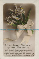 R006576 Greeting Postcard. To My Dear Sister On Her Birthday. Flowers. Regent. R - Monde