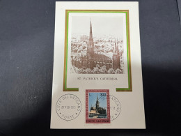 19-5-2024 (5 Z 34) USA - Religious - Michelangelos Pieta (1973) Vatican City 75 Lira Stamp Maxicard - Christianisme