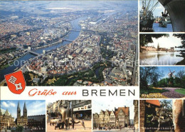 72563446 Bremen Fliegeraufnahme Hafen Weser Stadtmusikanten Markt  Arbergen - Bremen