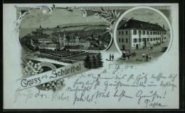 Lithographie Schönthal, Gasthaus Zur Post, Kloster  - Autres & Non Classés