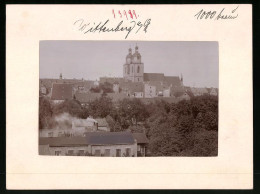 Fotografie Brück & Sohn Meissen, Ansicht Wittenberg, Blück über Die Dächer Mit Stadtkirche  - Lieux