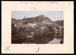 Fotografie Brück & Sohn Meissen, Ansicht Freyburg A. U., Flusspartie Mit Blick Auf Turnvater Jahns Haus  - Lieux