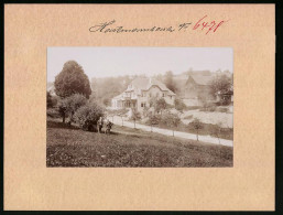 Fotografie Brück & Sohn Meissen, Ansicht Hartmannsbach, Strassenpartie Am Gasthof Zum Erbgericht  - Lieux