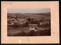 Fotografie Brück & Sohn Meissen, Ansicht Flöha I. Sa., Blick Auf Den Ort Mit Brücke Und Kirche  - Orte