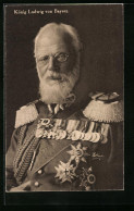 AK König Ludwig III. Von Bayern In Uniform Mit Ordenspange Und Epauletten  - Familles Royales