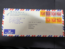 19-5-2024 (5 Z 34) Hong Kong Letter Posted To Australia In 1983 (with Many Stamps) - Cartas & Documentos