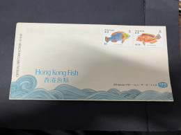 19-5-2024 (5 Z 34) Hong Kong FDC (no Postmark) Fish - 1981 - Briefe U. Dokumente