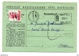San Giorgio Lire 1.000 Fluorescente Isolato Su Busta Racc. - 1946-60: Poststempel