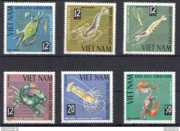 1965 Vietnam Del Nord - Yvert N. 442-47 - Crostacei - 6 Valori - MNH** - Poissons