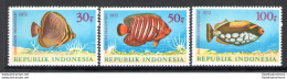 1972 INDONESIA, Stanley Gibbons N.1318-20 - Pesci - MNH** - Vissen