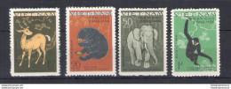 1961 Vietnam Del Nord - Yvert N. 216-19 - Animali - 4 Valori - MNH** - Andere & Zonder Classificatie