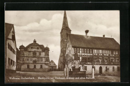 AK Wolframs-Eschenbach, Marktplatz Mit Denkmal, Schloss Und Altes Rathaus  - Other & Unclassified
