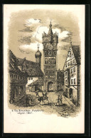 Künstler-AK Augsburg, Hlg. Kreuzthor, Abgebr. 1807  - Augsburg