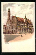 Künstler-AK Rothenburg, Ansicht Des Rathauses  - Rothenburg O. D. Tauber