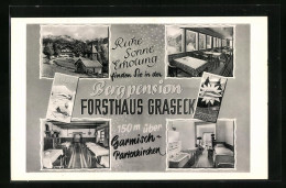 AK Garmisch-Partenkirchen, Bergpension Forsthaus Graseck  - Jacht