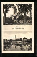 AK Klietz über Schönhausen /Elbe, Kirche, Klietzer See  - Autres & Non Classés