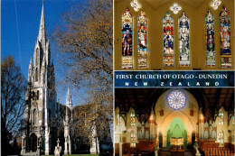 19-5-2024 (5 Z 35) New Zealand - Dunedin Cathedral (posted To Australia With House Of Parliament Stamp) - Neuseeland