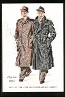 AK Reklame Für Kleidung, Zwei Herren In Eleganten Mänteln  - Publicité
