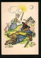 AK Reklame Für Indanthren, Märchen Vom Wolf Und Den Sieben Geisslein  - Fairy Tales, Popular Stories & Legends