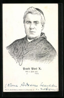 Künstler-AK Papst Pius X., Geb. 2. Juni 1835  - Päpste
